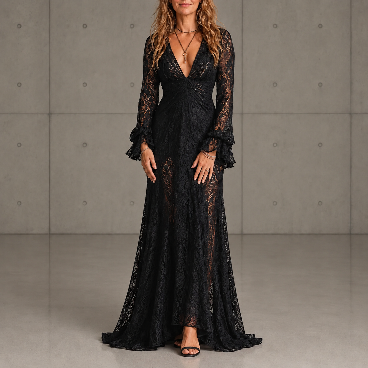 Charlotte | Plunging V-Neck Maxi