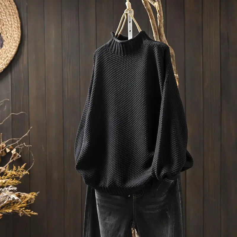 P|H - Relaxed Mock Neck Knit Sweater Ruth